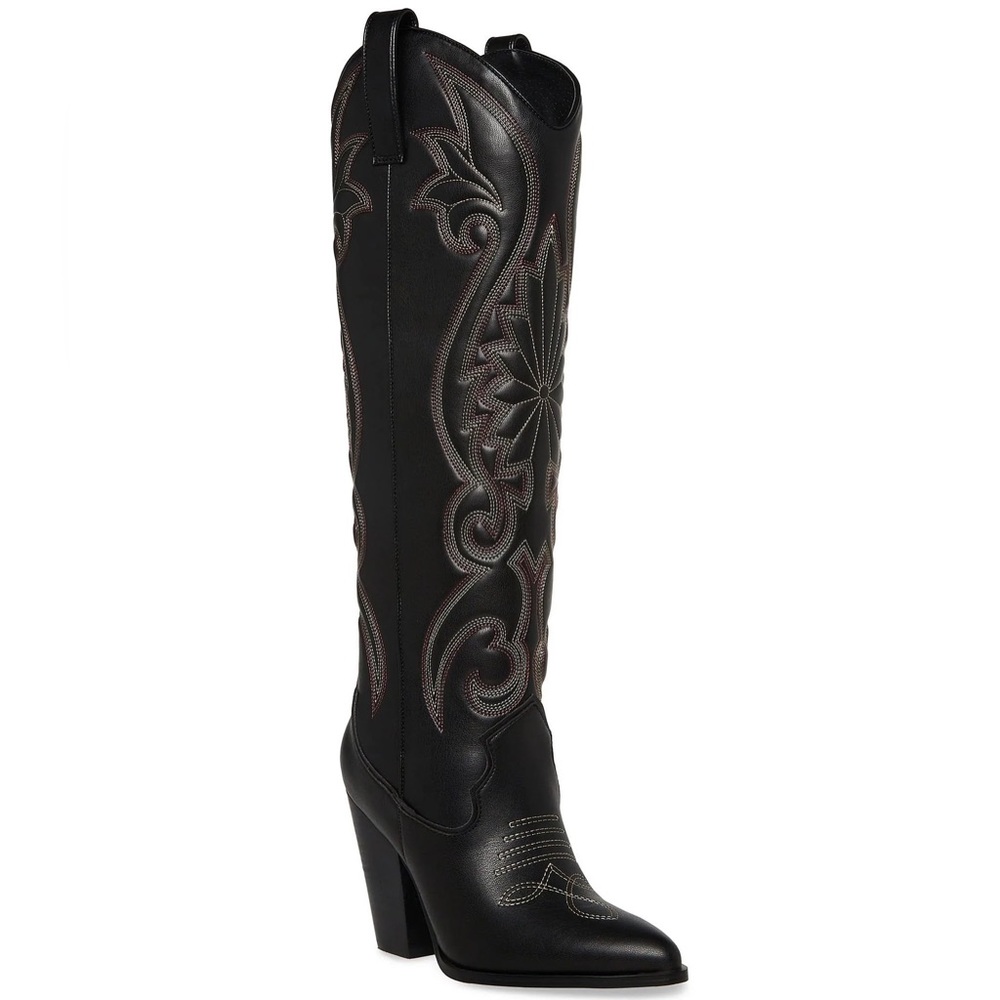 Steve Madden Black and Brown Heeled Boots - Picture 3 of 16